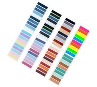 JOINPAYA Marque-Pages Adhésifs Transparents 40 Couleurs Multifonctions 8 Carnets Compacts Onglets Auto-Adhésifs pour Bureau École et Organisation Notes Visibles et Couleur Aléatoire