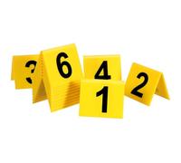 JOINPAYA Marqueurs de Preuves Scène de Crime Plastique Jaune 15 Pièces Triangulaires Numérotées 1 à 15 pour Décoration de Fête et Bureau