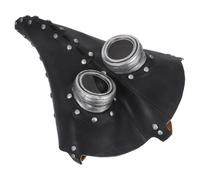 JOINPAYA Masque à Bec de Médecin de Peste en Cuir Pu Noir pour Fête Halloween Steampunk, Masque Décoratif Créatif pour Ambiance et Performance