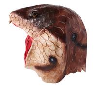 JOINPAYA Masque de Serpent Latex Réaliste Cobra Rouge pour Adulte Coiffe D’Halloween Effrayante Accessoire de Costume Animalier pour Cosplay Bal Masqué et Fête Costumée