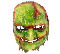 JOINPAYA Masque de Sorcière Effrayant en EVA Vert Masque Horrible Réaliste pour Cosplay et Halloween Accessoire Léger Sangle Ajustable pour Soirées Costumées et Carnaval