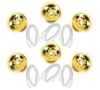 JOINPAYA Mèches pour Lampes à Huile 6 Pièces Porte-mèche Flottant en Alliage Doré, Mèches Rondes pour Petites Lampes à Huile, Fibres Sûres, Longueur Adaptée pour Fabrication et Éclairage