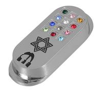 JOINPAYA Mezouza Juive en Alliage de Fer Lisse, Parchemin de Prière pour Voiture, Décoration de Voyage, Plaque Métal Rétro, Protection Symbolique pour Intérieur Auto