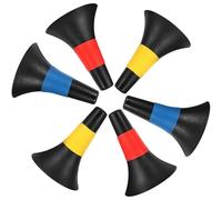 JOINPAYA Mini Cône de Signalisation en Plastique PE Flexible et Sûr pour Entraînement de Football Coupe du Monde, Lot de 6 Cônes Colorés Réalistes
