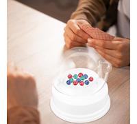 JOINPAYA Mini Machine à Bingo Électrique Portable Blanche avec 1 Boule Multicolore Jeu de Loto Vibrant pour Fêtes Anniversaires et Divertissement Familial