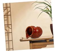 JOINPAYA Mini Ornements en Pot Eau Qui coule Fontaine Cascade Zen Argile Fontaine Cascade de Jardin Fontaine à Eau en Pot bocaux Vase Pot de Fontaine en céramique Pot pour intérieur Rouge