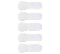 JOINPAYA Mini Pinceaux de Maquillage Plat Lot de 5 Blanc Manche Solide pour Blush Poudre et Contouring Visage Femme