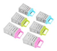 JOINPAYA Mini Râpe à Fromage et Légumes en Acier Inoxydable, Lot de 6 Pièces, Multifonctionnelle 4 Faces, Râpe Manuelle Compacte la Cuisine Maison