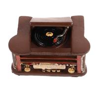 JOINPAYA Miniature Tourne-Disque Résine Rétro Ornement Maison de Poupée Accessoire Décoratif pour Scène Noël et Maison Miniature