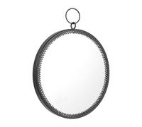 JOINPAYA Miroir Suspendu sans Perçage Rond en Verre Noir Petit Format pour Salle de Bain, Miroir Mural Décoratif pour Maquillage et Coiffeuse, Accessoire Pratique pour Chambre et Dressing