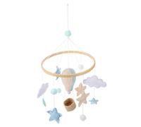 JOINPAYA Mobile Pour Berceau Bébé En Feutrine, à Suspendre Décorative Nuage Et Montgolfière, Tons Pastel, Pour Chambre D'garçon Et Filles, Éveil Visuel Bébé, Présent Naissance
