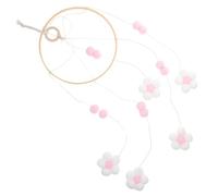 JOINPAYA Mobile pour Chambre D'garçon et Filles en Bois et Laine Fleurs, Son Agréable et Décoration Suspendue pour Berceau de Petite Fille ou Magasin de Vêtements