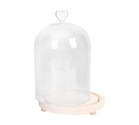JOINPAYA Modèle de Mains de Couple Romantique 3D sous Cloche en Verre 15x21 Cm Socle Bois Lumineux Décoratif pour Saint-Valentin Idée Présent Couple Décoration Intérieure Élégante