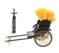 JOINPAYA Modèle de Pousse-Pousse Rétro en Alliage de Zinc, Décoration | Jaune, ABS et Lint, Petite Pièce Stable pour Étagère, Bureau, Chambre, Présent Décoratif