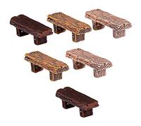 JOINPAYA Modèle De Tabourets en Résine Décoratifs pour Micro-Paysage Et Jardinage, Lot De 6 Mini-tabourets Artisanaux Rétro, Ornement pour Intérieur Et Extérieur, Décoration DIY Succulentes