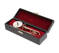 JOINPAYA Modèle de Trombone en Cuivre, Ornement Réaliste Déco Bureau | Finition Soignée, Apparence Fidèle, Objet Déco pour Bureau, Modèle Instrument Craft, Ton Doré
