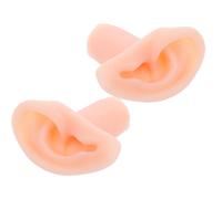 JOINPAYA Modèle D'oreille en Silicone Souple Beige, Paire Réaliste pour Présentation et Entraînement de Boucles D'oreilles, Texture Douce pour Vitrine ou Enseignement