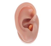 JOINPAYA Modèle D'oreille Factice en Silicone Souple Couleur Café Oreille Droite 1 Pièce Simulation Piercing Oreilles pour Entraînement Professionnel et Usage Pédagogique Kit Perçage