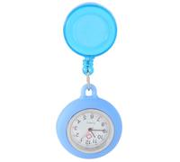 JOINPAYA Montre de Poche à Clip Infirmière Bleu Clair en Plastique Léger Montre Suspendue Médicale pour Personnel Soignant Usage Hospitalier Analogique