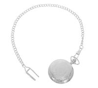 JOINPAYA Montre de Poche Classique pour Hommes avec Mouvement Mécanique Précis, Design Gravé Ancien, Structure à Clapet et Style Argenté pour Occasions Décontractées