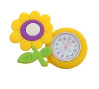 JOINPAYA Montre de Poche Infirmière à Clip Cadran Lumineux Montre à Quartz Souple Petit Motif Fleur Jaune Cordon Rétractable pour Surveillance Médicale et Examens Accessoire Léger pour