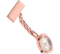 JOINPAYA Montre de Poche Infirmière en Alliage Rose Doré Forme Cœur Montre Suspendue Élégante pour Femme de Poitrine Pratique et Accessoire Médical Présent Infirmier
