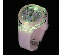 JOINPAYA Montre Garçon et Filles Dessin Animé Licorne Montre à Quartz Bracelet en Silicone Rose Clair Nocturne pour Filles et Garçons pour Apprendre L’Heure Usage Quotidien
