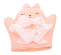 JOINPAYA Moufles de Bain Bébé Double Face en Polyester, Exfoliant Corps Design Lapin Rose, Accessoire Bain pour Fille Bébé, Nettoyage