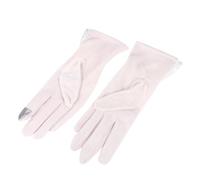 JOINPAYA Moufles de Cyclisme et Refroidissants pour Écran Tactile en Soie Glacée Protection UV Antidérapants Beige Pêche Randonnée en Plein Air