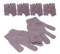 JOINPAYA Moufles Exfoliants Cinq Doigts pour Femmes et Hommes en Polyester Exfoliation, Utilisation Quotidienne ou Après Entraînement, Lot de 5 Paires pour Soin Corporel