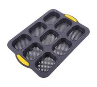 JOINPAYA Moule à Gâteau en Silicone 9 Cavités Flexible et Antiadhésif, Résistant Cuisson et Congélation pour Pâtisserie et Maison
