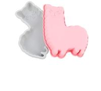 JOINPAYA Moules à Gâteau en Silicone Forme Alpaga 2 Pièces 15 Cm, Résistant Four Micro-ondes Lave-vaisselle, Accessoires Pâtisserie pour Desserts Créatifs et Cuisson Couleur Aléatoire