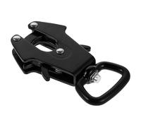 JOINPAYA Mousqueton Pivotant Métallique Noir Mat 25 MM Boucle à Crochet à Ressort pour Laisse de Chien Fermoir Rapide de Remplacement Accessoire Robuste pour Promenade et Entraînement