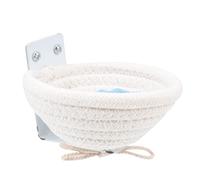 JOINPAYA Nichoir Suspendu Tissé en Corde De Coton Solide, Grand Nid D’Oiseau Respirant, Décor Naturel pour Cage D’Oiseaux, Refuge Confortable pour Petits Oiseaux Et Canaris, Accessoire Animalier