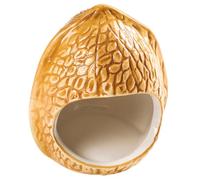 JOINPAYA Nid Céramique pour Hamsters et Chinchillas Maison Noix Design Adorable Lit Confortable et Portable pour Petits Rongeurs Accessoire Pratique et Décoratif pour Animaux de Compagnie