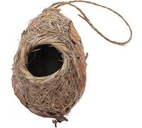 JOINPAYA Nid Oiseau Suspendu Nid Extérieur Respirant et Nichoir Rustique pour Petits Oiseaux comme Canaris Perroquets Hirondelles Protection Intempéries Décoration Jardin