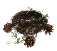 JOINPAYA Nid Suspendu Balançoire et Perchoir en Rotin Naturel pour Perroquet et Perruche Accessoire Chic pour Cage à Oiseaux et Ambiance Intérieure