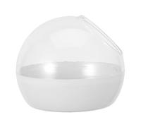 JOINPAYA Nid Suspendu Transparent pour Cage à Oiseaux en Abs Blanc, Léger et Robuste, Visibilité à 360°, pour L’élevage Intérieur et Extérieur de Canaris et Diamants