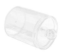 JOINPAYA Organisateur de Cotons-Tiges Transparent Couvercle Étanche, Boîte Ronde pour Accessoires de Salle de Bain, Protection Poussière et Humidité, Rangement Domestique Pratique