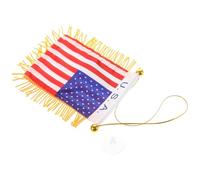 JOINPAYA Ornement Suspendu Drapeau Voiture Rétroviseur Double Face Pompons en Tissu Polyester Décoration Auto Intérieur Accessoires Patriotique Usage Extérieur
