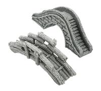 JOINPAYA Ornements Micro-paysages en Pierre Simulée pour Jardin Zen et Bonsaï, Lot de 2 Miniatures Petit Pont en Grès, Décorations Pratiques pour Pots de Fleurs et Espaces Extérieurs