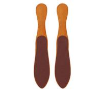 JOINPAYA Outil 2 Pcs en Bois Forme Bouteille Marron de Pédicure Double Côté pour Enlever Peau Dure et Révéler Peau Lisse pour Usage Professionnel et Domestique