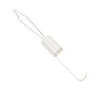 JOINPAYA Outil D'assistance à L'habillage pour Personnes Âgées Crochet pour Bouton en Acier et Poignée Antidérapante Blanche, Adapté aux Boutons Ronds Moyens et Grands