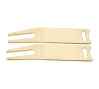 JOINPAYA Outil de Réparation de Divots de Golf en Métal 2 Pièces Fourche Vierge Légère Finition Polie Accessoire Compact pour Entretien du Green et Réparation de Marques sur Parcours de