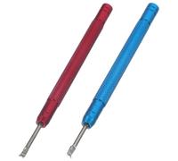 JOINPAYA Outil de Réparation de Montres 2 Pièces Levier pour Retirer Aiguilles et Heures Acier au Carbone Rouge et Bleu Accessoire Horloger Professionnel pour Atelier et Usage Maison