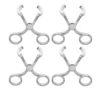 JOINPAYA Outil de Retrait pour Lentilles de Contact Invisibles en Plastique, Kit de 4 Pièces Argenté, Applicateurs Portables Antidérapants pour Voyages et Soins Oculaires Hygiéniques