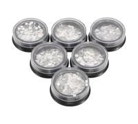JOINPAYA Paillettes Ongles Argentées de Flocons 6pcs Finition Miroir Brillante, Compatibilité Couleur et Effet Lumineux Stable pour Soirées et Salons