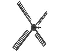 JOINPAYA Pales Design Noir en Plastique D'éolienne pour Moulin à Vent Étanche et Rotation de Jardin pour Décor Extérieur