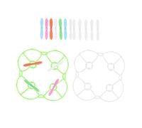 JOINPAYA Pales d'Hélice / pour Quadricoptère Rc Kit de Remplacement avec 4 Jeux d'Hélices et 2 Protections d'Hélice en Plastique Abs Accessoires pour Drones Pièces Détachées Facile à Installer