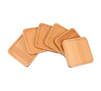 JOINPAYA Palette De Jardinière en Bambou Étanche 6 Pcs pour Pots De Fleurs Moyen Carré, Bac à Fleurs Léger Et Solide, Soucoupe Anti-Fuite Adaptée Au Jardin Intérieur Et Extérieur